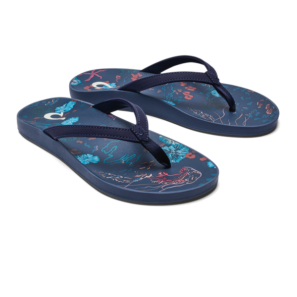 WOMENS OLUKAI PUAWE MIDNIGHT BLUE / BARRIER REEF