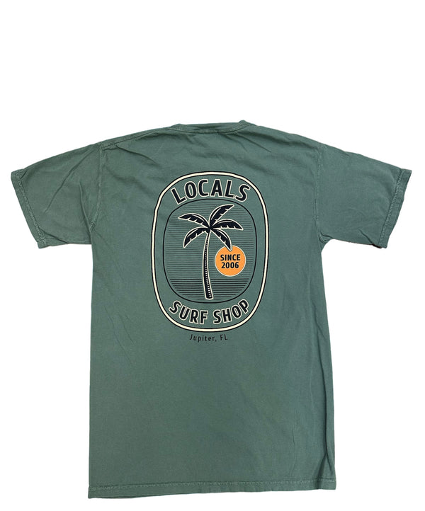 LOCALS SOLE PALM YOUTH TEE MILITARY GREEN