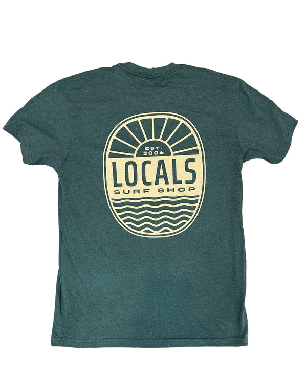 LOCALS SS SUN & WAVES SUEDED CREW