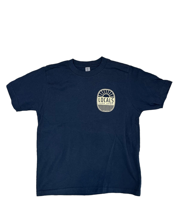 LOCALS YOUTH SUN N WAVES TEE NAVY