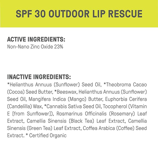 RAW ELEMENTS LIP RESCUE SPF 30