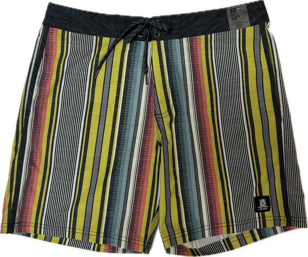 LOCALS MENS TIJUANA BOARDSHORT  WITH BACK VELCRO POCKET PEAR