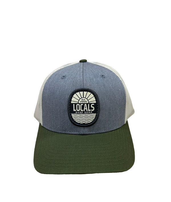 LOCALS SUN & WAVES CURVED BRIM TRUCKER