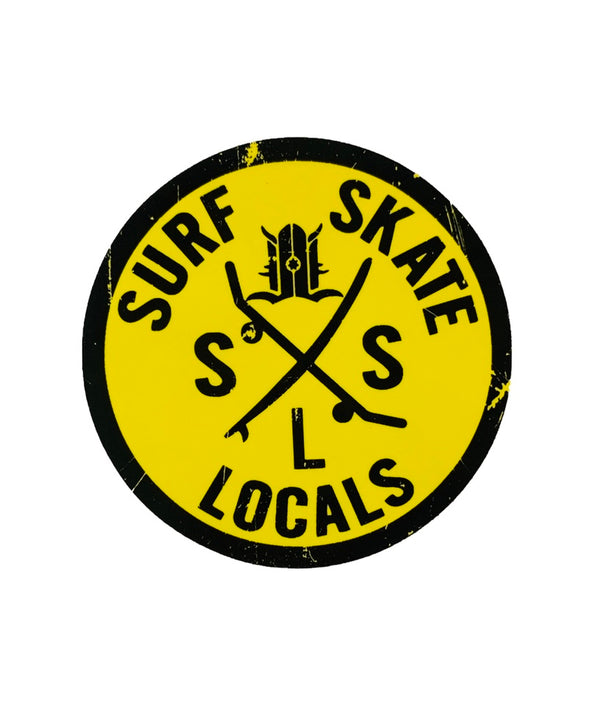 SURF SKATE LOCALS STICKER 3”