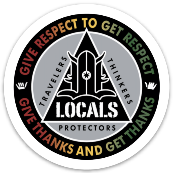 LOCALS RESPECT RASTA STICKER 3"