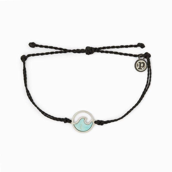 PURA VIDA STONE WAVE BRACELET SILVER