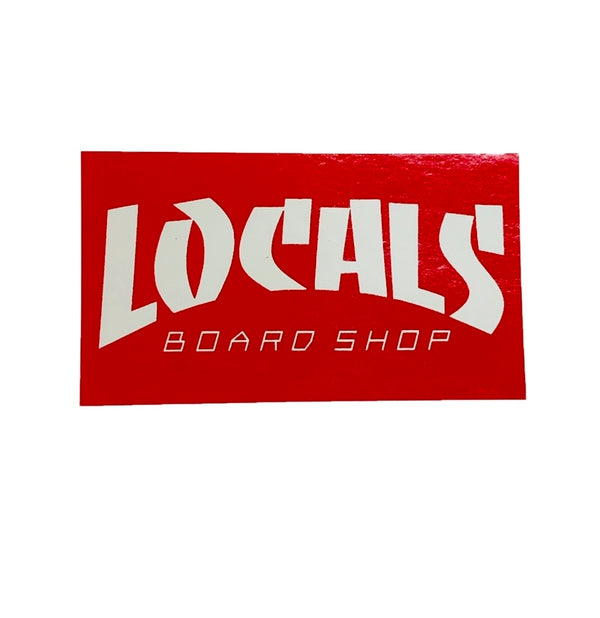 LOCALS THRASHER STICKER (RED) 3”