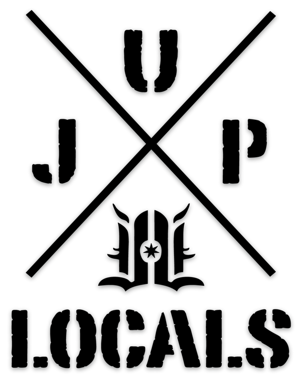 LOCALS JUP STICKER (BLACK) DYE CUT 5"