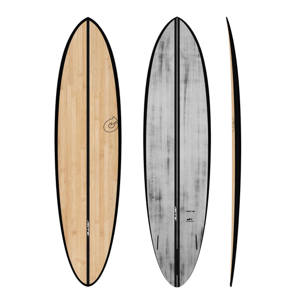 6'10 TORQ ACT CHOPPER  20 3/4” x 2 5/8” 42.6L BLACK/BAMBOO FUTURES