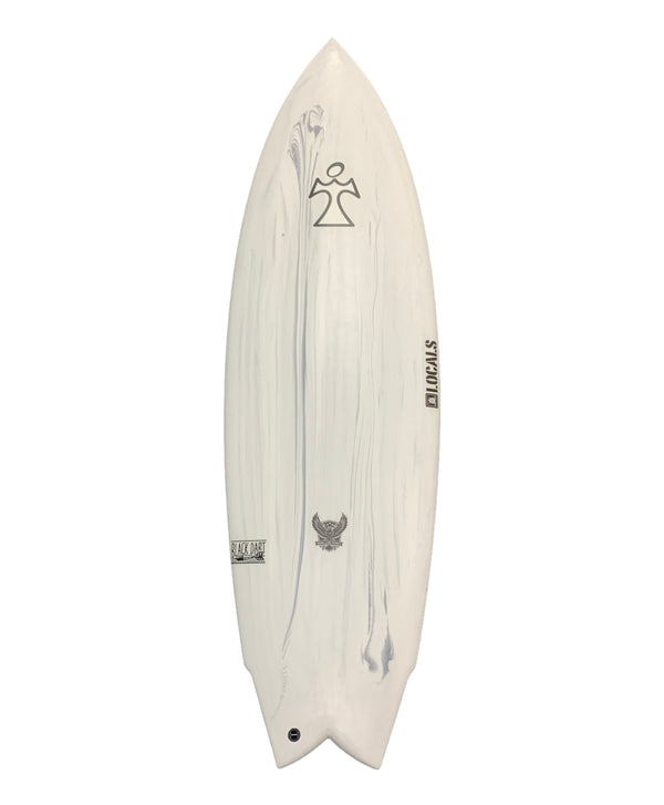 5'7 Inspired Swallow Hawk BlackDart 20 1/8 x 2 1/2 x 30.5L FCSII (Grey Swirl)