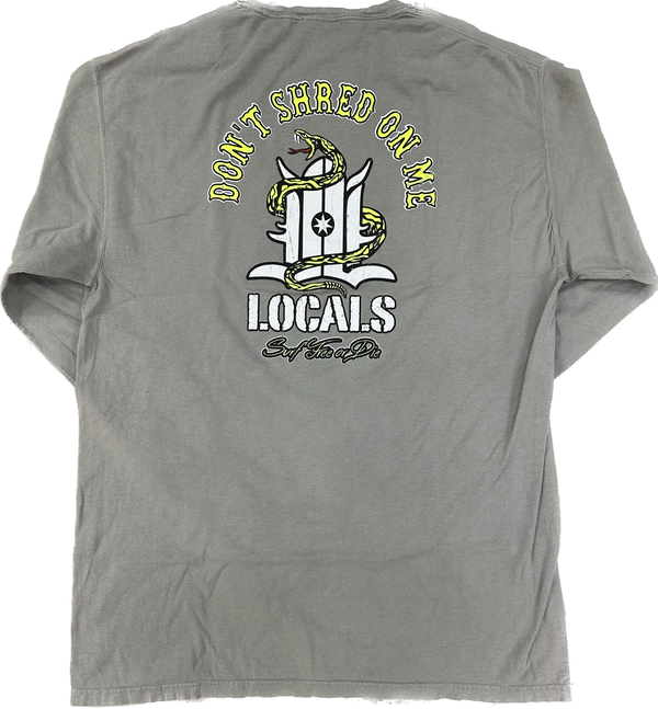 LOCALS MENS DON'T SHRED L/S COMFORT COLORS TEE CONCRETE