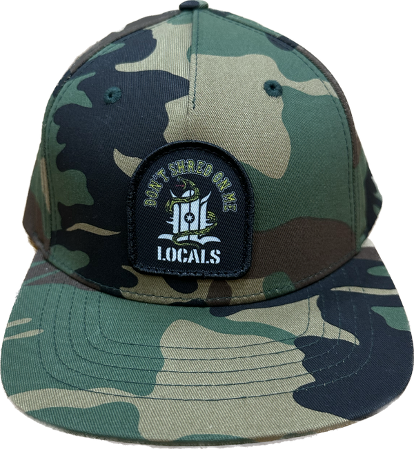 LOCALS DON'T SHRED ON ME YOUTH PINCH FRONT 5 PANEL CAMO