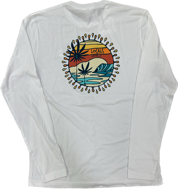 LOCALS SUNNY DAZE 100% RING SPUN COTTON L/S WHITE