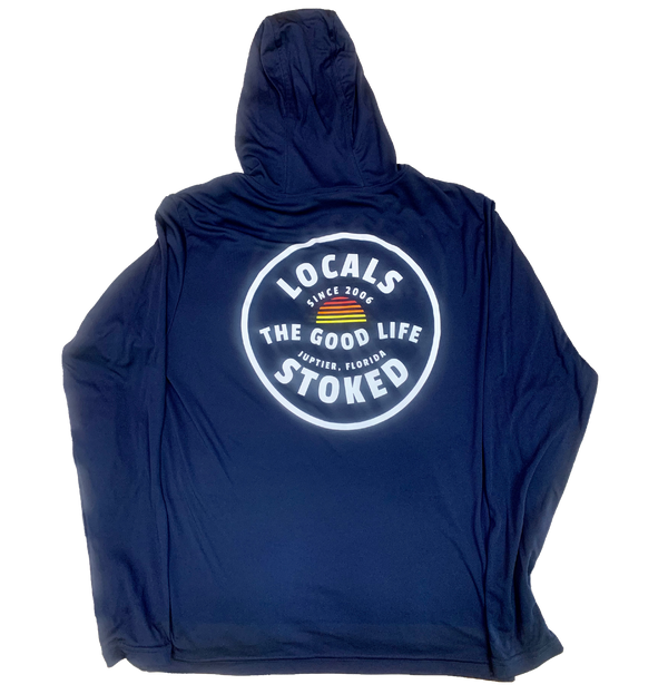 LOCALS GOOD LIFE CIRCLE PERFORMANCE HOODIE NAVY