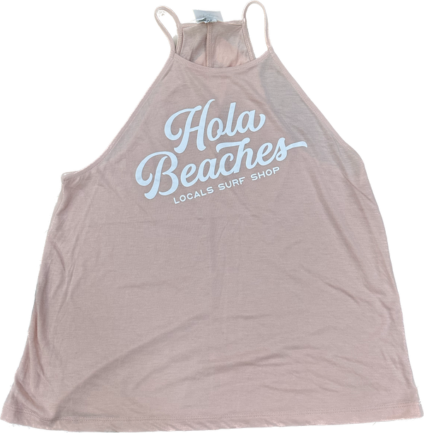 LOCALS ALOHA BEACHES FLOWY HIGH NECK PEACH