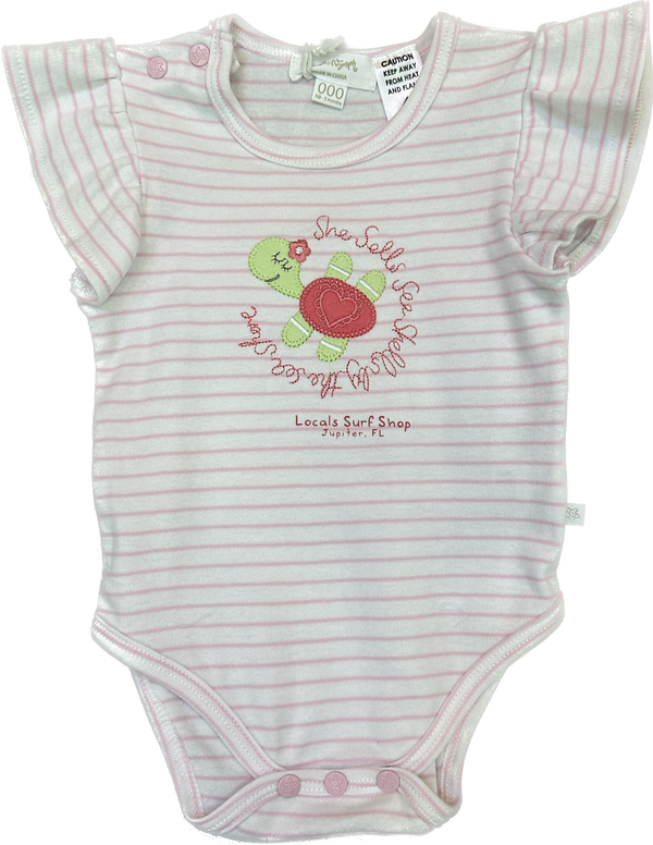 SEASHELL TURTLE BABY GIRL ROMPER