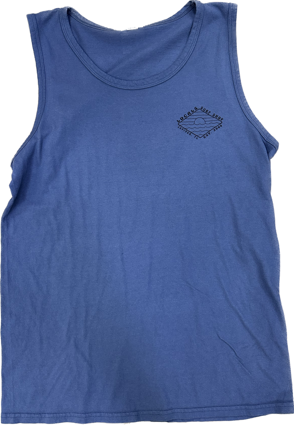 LOCALS NATURAL ELEMENTS GARMENT DYE TANK NAVY