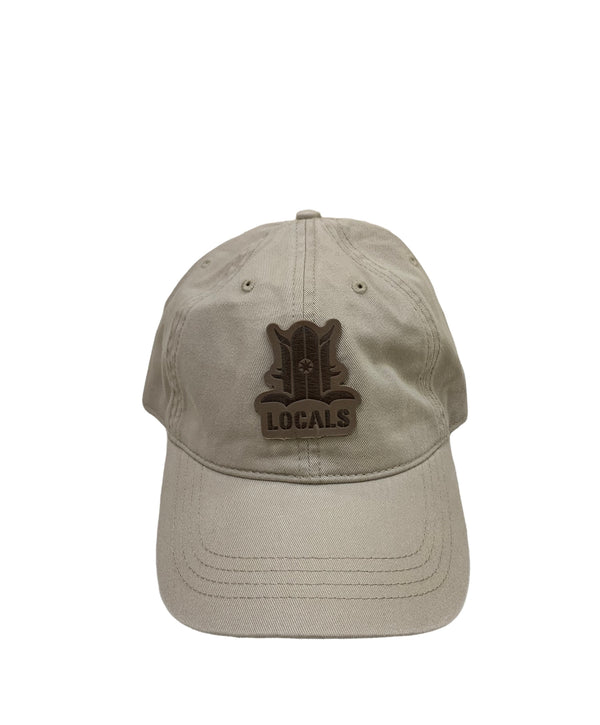 LOCALS LEATHER PATCH UNSTRUCTURED STRAPBACK KHAKI