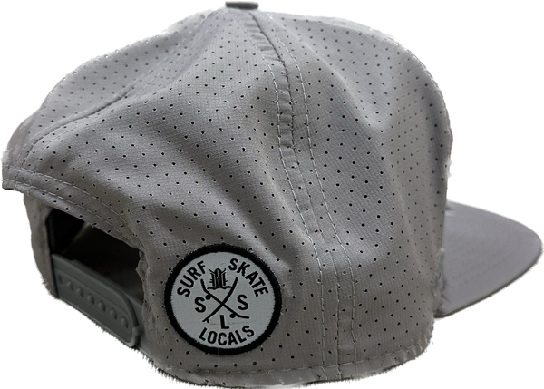 LOCALS FLORIDA BOARDERS 7 PANEL FLAT BRIM TRITECH PERFORATED TRUCKER