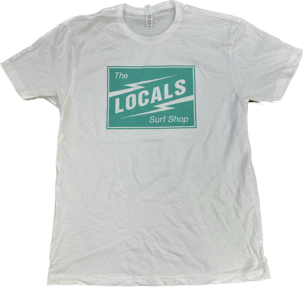 LOCALS VOLTAGE BADGE SUEDED CREW WHITE