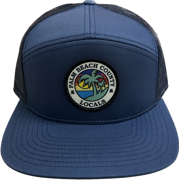 PALM BEACH COUNTY LOCALS 7 PANEL FLAT BRIM TRUCKER